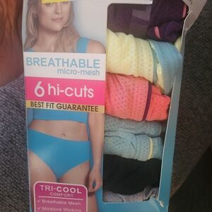 Fruit of the Loom Hi-Cut Panties - Blue and White